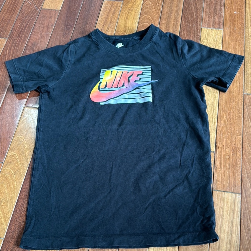 Nike Black Tee with Gradient Logo